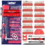 STREBITO Precision Screwdriver Sets 124 in 1 Magnetic Repair Kit with 110 Bits Electronics Tool Kit for Computer, PC, iPhone, Laptop, Cell Phone, MacBook, PS4, Nintendo, Xbox, Game Controller(Red)