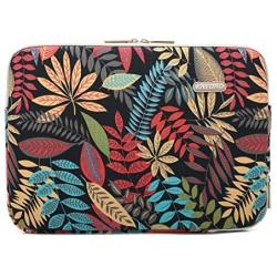 KAYOND Canvas Water-Resistant for 11-11.6 Inch Laptop Sleeve Case Bag (11-11.6 Inches, Forest Series Black)