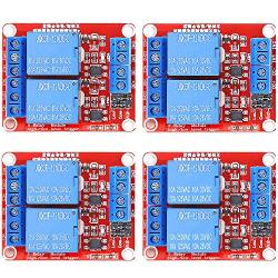 DaFuRui 4Pcs DC 12V 2 Channel Relay Module Board Shield with Optocoupler Support High/Low Level Trigger Compatible for Arduino