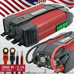 Audiotek 3000W Watt Power Inverter DC 12V AC 110V Car Converter USB Port Charger