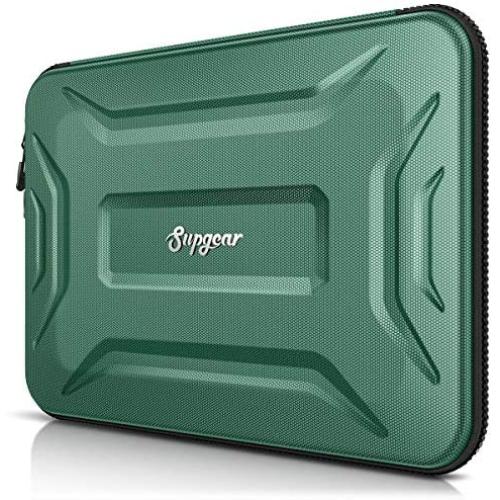 SUPGEAR Laptop Sleeve Case for 13-13.3 Inch Notebook, Shockproof Waterproof Computer Bag Protective Compatible for MacBook Pro, MacBook Air, Notebook, Microsoft Surface, Chromebook (Midnight Green)