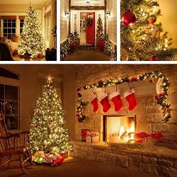 Green Wire Christmas Tree Lights Outdoor,95FT 240 LED Fairy String Lights, 8 Lighting Modes Plug in Waterproof String Lights for Outdoor/Indoor Garden Wedding Party (Warm White)