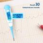 Easy@Home Digital Basal Thermometer with Blue Backlight LCD Display, 1/100th Degree High Precision and Memory Recall, Upgraded EBT-100B(Blue)