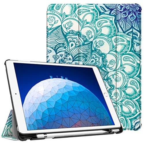 Fintie Case for iPad Air (3rd Gen) 10.5'' 2019 / iPad Pro 10.5'' 2017 - [SlimShell] Ultra Lightweight Standing Protective Cover with Built-in Pencil Holder, Auto Wake/Sleep (Emerald Illusions)