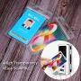 6 Pcs Extra Thick ID Card Badge Holder, Vertical Clear PVC Card Holder with Waterproof Resealable Zip Type