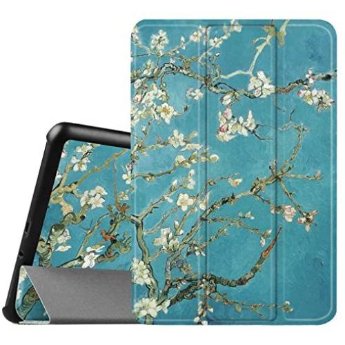 Fintie Slim Shell Case for Samsung Galaxy Tab A 8.0 (Previous Model 2015) - Super Slim Lightweight Standing Cover with Auto Sleep/Wake for Tab A 8.0 SM-T350/T355/P350/P355 2015, Blossom