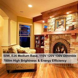 Par20 Bulbs, 6 Pack 120V 50W Par20 Flood Light Bulbs, E26 Medium Base Long Lasting Life High Output Par20 50W Halogen Bulb -Warm Light