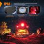 Nilight LED Rock Light 4PCS Red Light Pods Waterproof Under Body Wheel Well Light Exterior Interior Lights for Car Truck Pickups ATV UTV SUV Motorcycle Boat, 2 Years Warranty