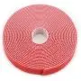 Saisn Reusable Fastening Tape Cable Ties 3/4 Inch Double Side Hook Roll (5 Yard, Red)