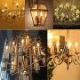 LEDERA Dimmable E12 Candelabra LED Light Bulb, 40 Watt Equivalent, Warm White 2700K, Filament Clear Glass Candle Lamp for Ceiling Fan Home Decor, Pack of 12