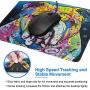 English Bulldog Pattern Mouse Pad with Stitched Edge, Premium-Textured Gaming Mouse Mat, Non-Slip Rubber Base Mousepad for Laptop, Computer & PC, 10.2x8.3x0.12 inch
