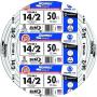 Southwire 28827422 50 14/2 with ground Romex brand SIMpull residential indoor electrical wire type NM-B, White