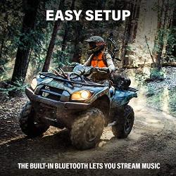 BOSS Audio Systems ATVB6.5R ATV UTV Weatherproof Sound System - 6.5 Inch Speakers, 1 Inch Tweeters, Built-in Amplifier, Bluetooth, Rechargeable Battery, Easy Installation for 12 Volt Vehicles