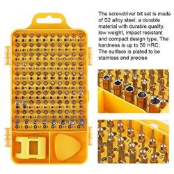 Screwdriver Set, Trekoo 110 in 1 Precision Screwdriver Repair Tool Kit Magnetic Driver Kit Professional Repair Tool Kit for iPhone X, 8, 7 / Cellphone/Computer/Tablet/PC/electronic etc (Yellow)