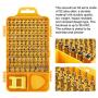 Screwdriver Set, Trekoo 110 in 1 Precision Screwdriver Repair Tool Kit Magnetic Driver Kit Professional Repair Tool Kit for iPhone X, 8, 7 / Cellphone/Computer/Tablet/PC/electronic etc (Yellow)