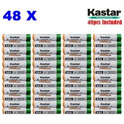 Kastar AAA 48-Pack Ni-MH 1000mAh Super High-Capacity Rechargeable Battery Pre-Charged for Panasonic HHR-4DPA HHR-55AAABU HHR-65AAABU, Out Solar Light, Solar Spinner, Garden Light, Path Light, Remote