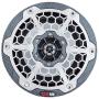 DS18 CF8 Carbon Fiber Marine Speaker - 8'', 2-Way, 450W Max, 150W RMS, 100% UV Stable, IP65 Marine Grade Specs, 4 Ohms, Integrated RGB LED Lighting - for All Elements, UTV, ATV & Jeeps (2 Speakers)