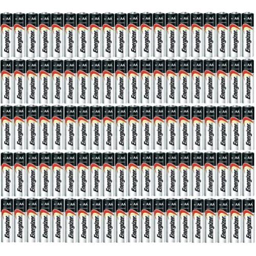 Energizer AA Max Alkaline E91 Batteries Made in USA - Expiration 12/2024 or Later - 100 Count