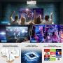 Wireless Mini Projector with Bluetooth YouTube 1080P Wireless Sync with iPhone, LED Portable Home Theater Projector for Movie Gaming, Built-in Speaker HDMI USB VGA Aux Audio