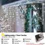 Toodour Icicle Christmas Lights, 432 LED 35.4ft 8 Modes Icicle String Lights with 72 Drops, Window Curtain Fairy Icicle Lights, Icicle Fairy Twinkle Lights for Christmas, Party, Holiday (White)