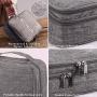Kernorv Travel Cable Organizer Bag, Three-Layer Electronics Accessories Organizer Bag for Cables, Chargers, Power Bank, Mouse,iPad, Phone, Kindle, SD Card, Wires, Cords, and Accessories (Grey)