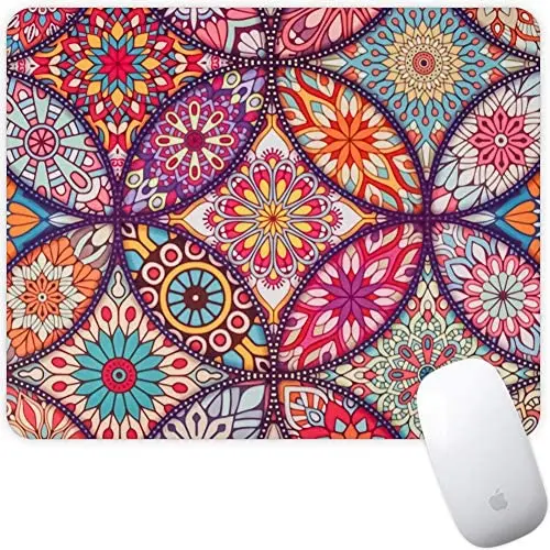 Marphe Mouse Pad Mousepad Non-Slip Rubber Gaming Mouse Pad Rectangle Mouse Pads for Computers Laptop (Mandala Flower)