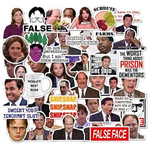 The Office Stickers Pack of 50 Stickers - The Office Stickers for Laptops, The Office Laptop Stickers, Funny Stickers for Laptops, Computers, Hydro Flasks (The Office-A)