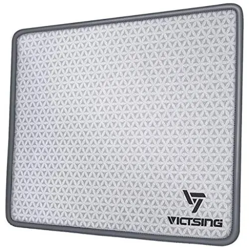 VicTsing Mouse Pad with Stitched Edge, Premium-Textured Mouse Mat, Non-Slip Rubber Base Mousepad for Laptop, Computer & PC, 10.2×8.3×0.08 inches, Grey