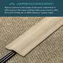 5-Ft Carpet Cord Cover for Short Pile Loop Style Carpet ONLY, Premium Cushioned Floor Cord Protector with Hook-and-Loop Fastener in Beige