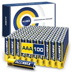 Allmax AAA Maximum Power Alkaline Batteries (100 Count Bulk Pack) – Ultra Long-Lasting Triple A Battery, 10-Year Shelf Life, Leak-Proof, Device Compatible – Powered by EnergyCircle Technology(1.5V)
