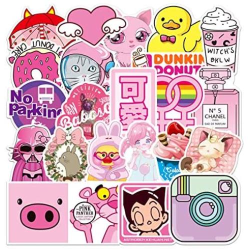 Water Bottle Sticker Pack 100 PCS Cutie Pink Laptop Computer Vinyl Stickers Waterproof Trendy Stickers for Teens Girls Boys for Laptop Stickers Motorcycle Bicycle Skateboard Luggage Phone Water Bottle Sticker Pack 100 PCS Cutie Pink Laptop Computer Vinyl Stickers Waterproof Trendy Stickers for Teens Girls Boys for Laptop Stickers Motorcycle Bicycle Skateboard Luggage Phone