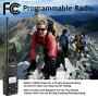 SAMCOM Two Way Radio FPCN10A 2 Watts Programmable UHF Handheld Walkie Talkie Long Range 20 Channels Double PTT LCD Display Earpieces, 6 Packs