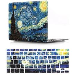 HRH 2 in 1 Starry Night Laptop Body Shell Protective Hard Case Cover and Matching Silicone Keyboard Cover for MacBook Old Pro 13'' Inch with CD-ROM Drive (A1278),Release Early 2012/2011/2010/2009/2008