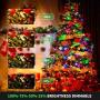 Decute Colors Changing Christmas Lights Outdoor Indoor 99FT 300LED Extendable, 11 Modes Christmas String Lights Warm White & Multicolor Changing Waterproof Tree Light with Timer Remote