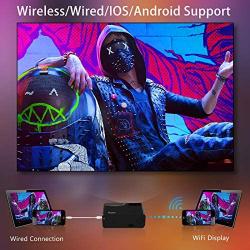 Mini Projector for iPhone, ELEPHAS 2020 WiFi Movie Projector with Synchronize Smartphone Screen, 1080P HD Portable Projector Supported 200'' Screen, Compatible with Android/iOS/HDMI/USB/SD/VGA