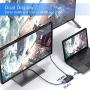 USB to HDMI VGA DVI, External Monitor Adapter, USB Multiple Monitor Adapter DisplayLink Video Converter 2K Full HD 2048x1152, Laptop Docking Stations Compatible for Windows, Mac OS X System [NO Linux]