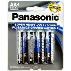 4pc Panasonic AA Batteries Super Heavy Duty Power Carbon Zinc Double A Battery 1.5v
