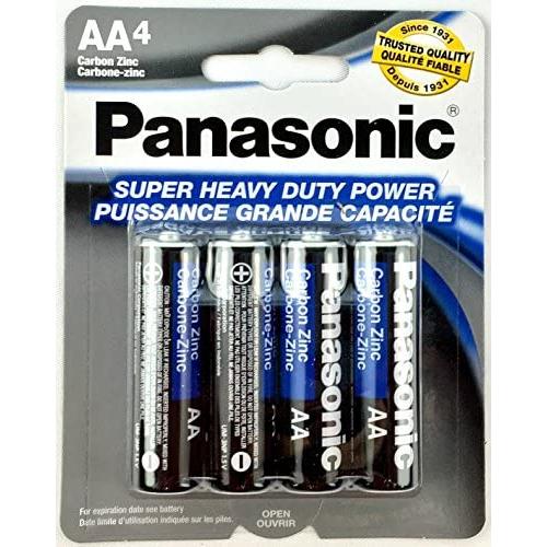 4pc Panasonic AA Batteries Super Heavy Duty Power Carbon Zinc Double A Battery 1.5v