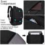 SOCKO Laptop Backpack 17.3 Inch Multifunctional Unisex Luggage Travel Bag Knapsack Water Resistant Rucksack Backpack Hiking Bag College Shoulder Backpack Fits Up to 17-17.3 Inch Laptop Computer,Black