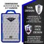 ID Stronghold Secure Badge Holder Duolite - RFID Blocking 2 Card ID Badge Holder with Lanyard and Retractable Reel - Pack of 9 Sets - Heavy Duty Plastic Badge Protector - FIPS 201 Approved