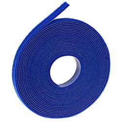 Oldhill Fastening Tapes Hook and Loop Reusable Straps Wires Cords Cable Ties - 1/2'' Width, 15 x 3 Rolls (Black, Blue, White)