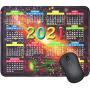 Mouse Pad with Stitched Edge, Computer Mouse Pad with Non-Slip Rubber Base, Mouse Pads for Computers Laptop Mouse 9.6x7.9x0.1 inch, 2021 Galaxy Calendar (Calendar Nebula)