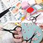 BIHRTC 4.5 Inch Small Embroidery Scissors and 3.6 Inch Black Scissors Sewing Stainless Steel Sharp Stork Crane Scissors Shears for Sewing Crafting Artwork Needwork Cross Stitch Scissors