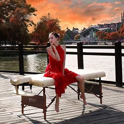 Master Massage 30'' Del Ray Pro Portable Massage Table Package, Sand Color, Luxurious with 3'' Thick Cushion of Foam
