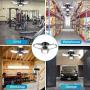Led Garage Lights 2-Packs, 60w 6000 Lumens Deformable Triple Glow Garage Lighting with 3 Adjustable Led Panels, E26 Ceiling Light Led Shop Lights for Garage Warehouse Basement Workshop and Yard
