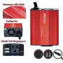 Bapdas 150W Car Power Inverter DC 12V to 110V AC Car Converter with 3.1A Dual USB Car Adapter-Red