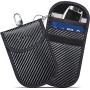 Faraday Bag for Key Fob (2 Pack), GICENT Car RFID Signal Blocking Pouch,Faraday Key fob Protector, Black Anti-Theft Signal Blocker, Remote Entry Smart Fob Case