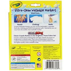 Crayola Broad Point Washable Markers - Pack of 2 (58-7808-2Pack), Blue