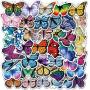 50 Pcs Non-repeative Waterproof Vinly Cute Stickers Pack of Butterfly,Funny Animals Stickers for Laptop MacBook Skateboard Flasks Waterbottles Phone,Stickers for Kids Teens Boys Girls Toddlers.