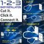 PowerBridge ONE-CK Single Outlet for TV and Sound-Bar Recessed In-Wall Cable Management System Kit (ONESB-CK)